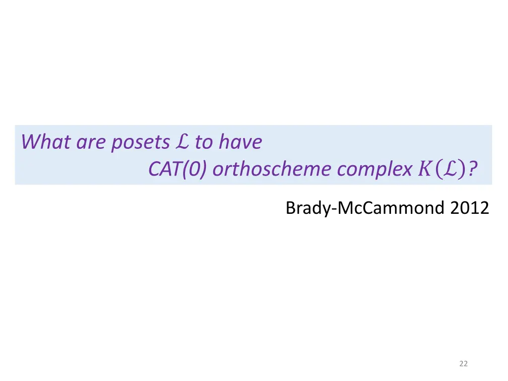 what are posets to have cat 0 orthoscheme complex