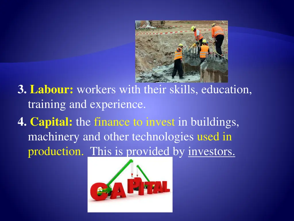 3 labour workers with their skills education