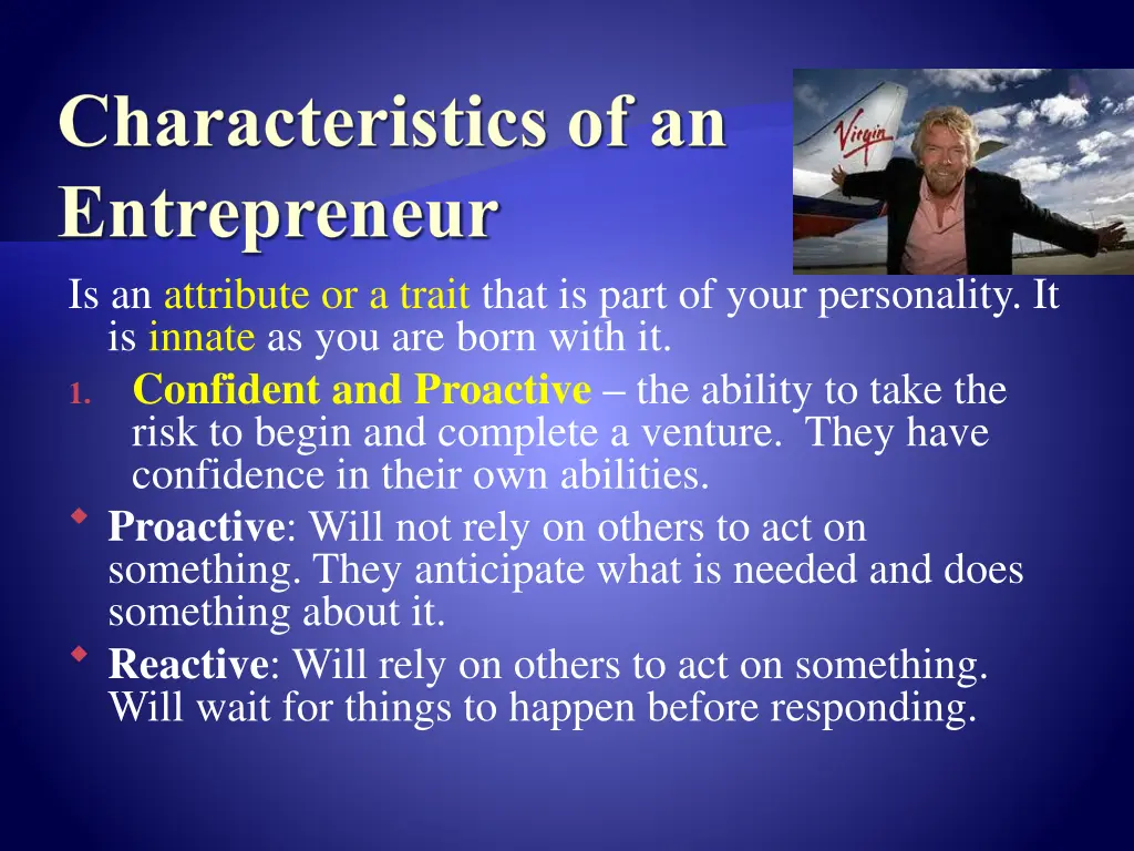 characteristics of an entrepreneur