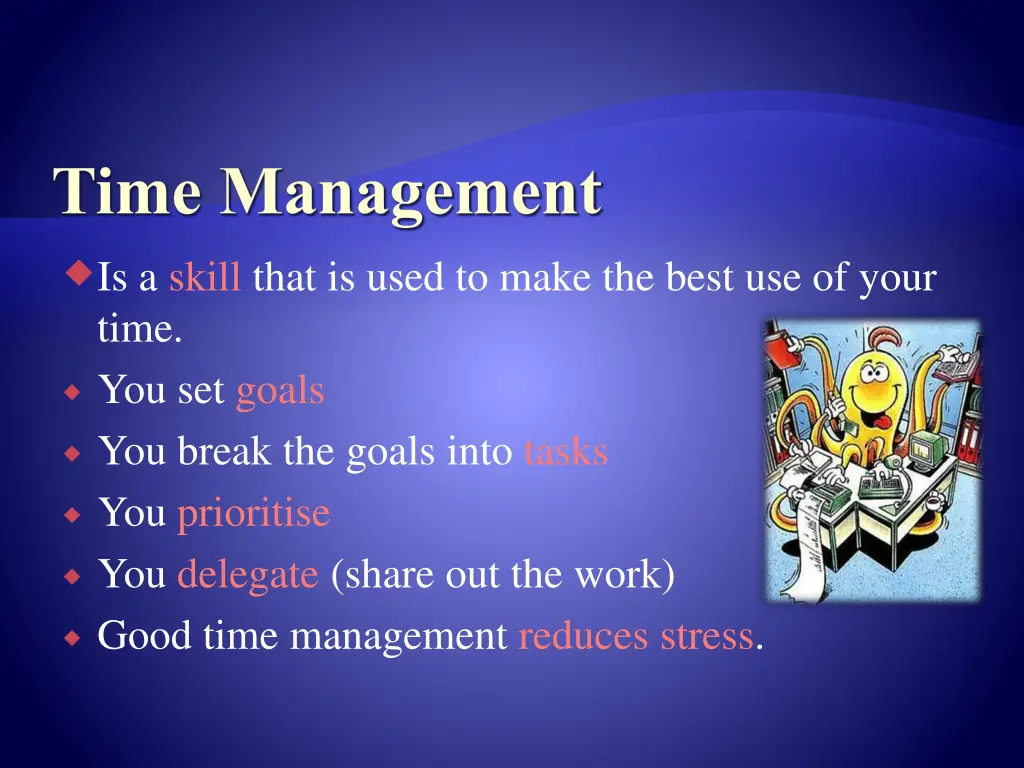 time management is a skill that is used to make