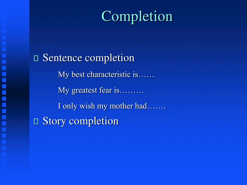 completion