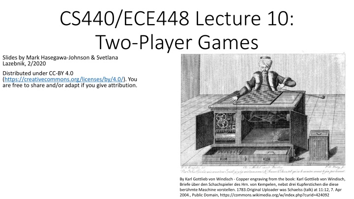 cs440 ece448 lecture 10 two player games slides