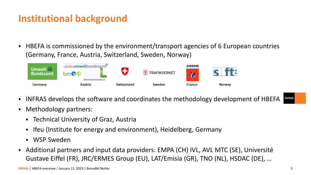 institutional background