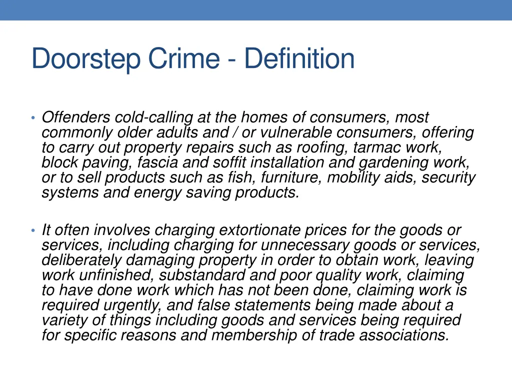 doorstep crime definition
