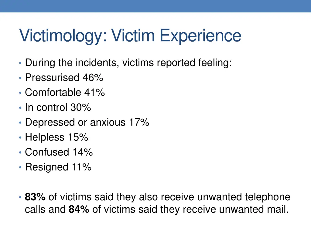 victimology victim experience