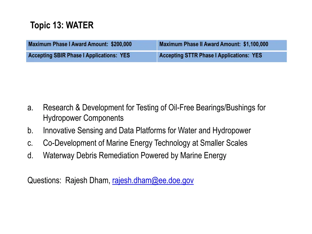 topic 13 water
