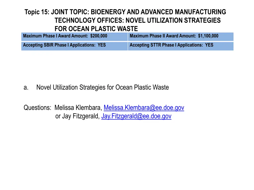 topic 15 joint topic bioenergy and advanced