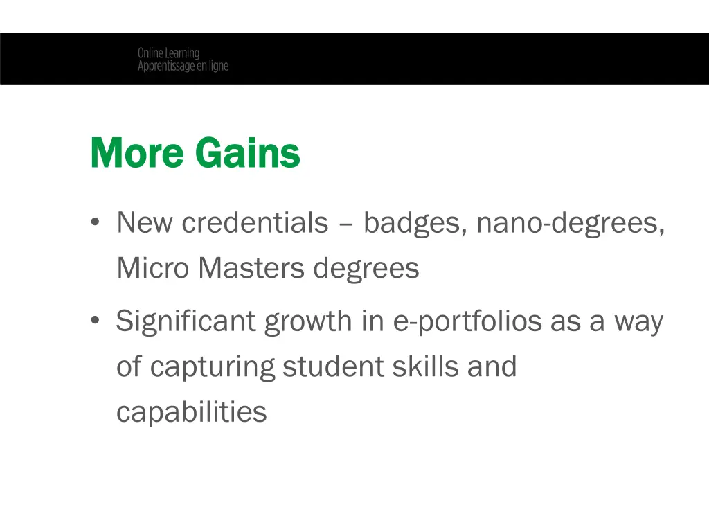 m more gains ore gains