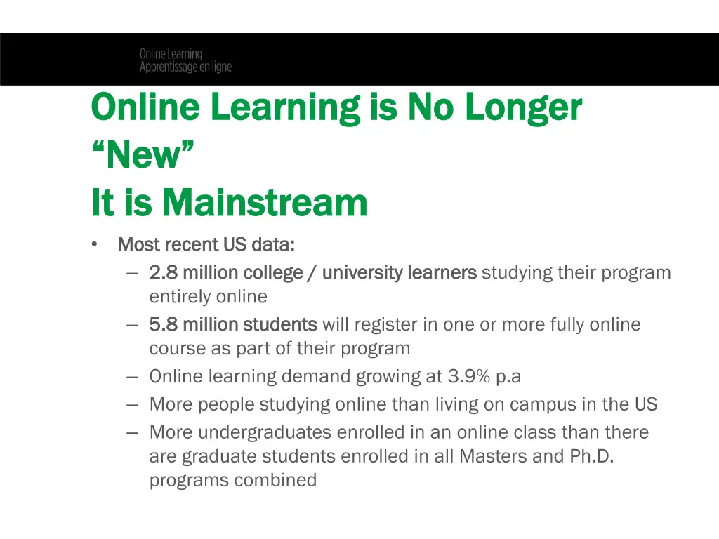 online l online learning is no earning