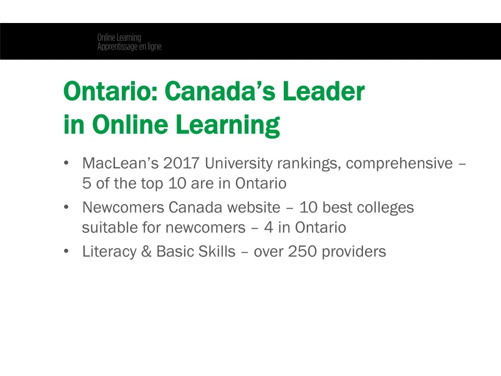 ontario ontario canada s leader canada s leader 1