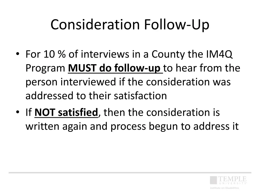 consideration follow up
