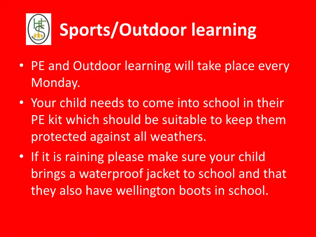 sports outdoor learning