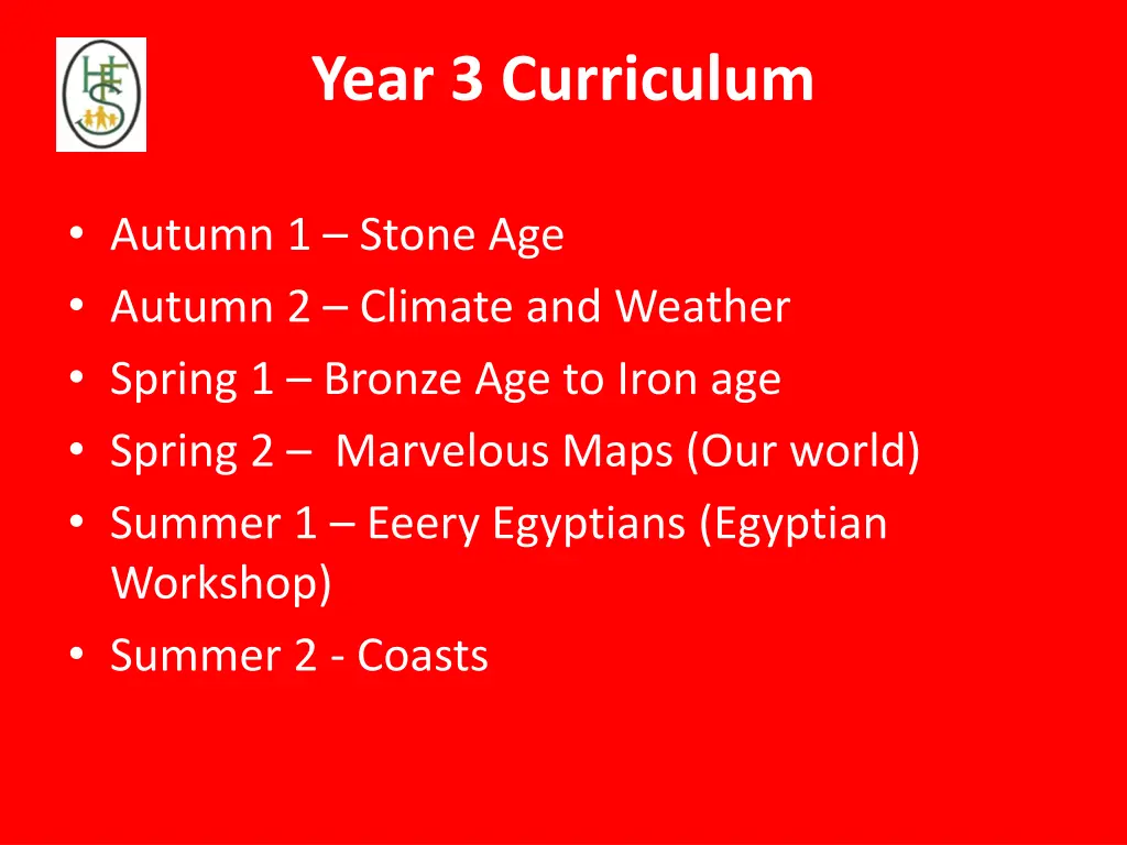 year 3 curriculum