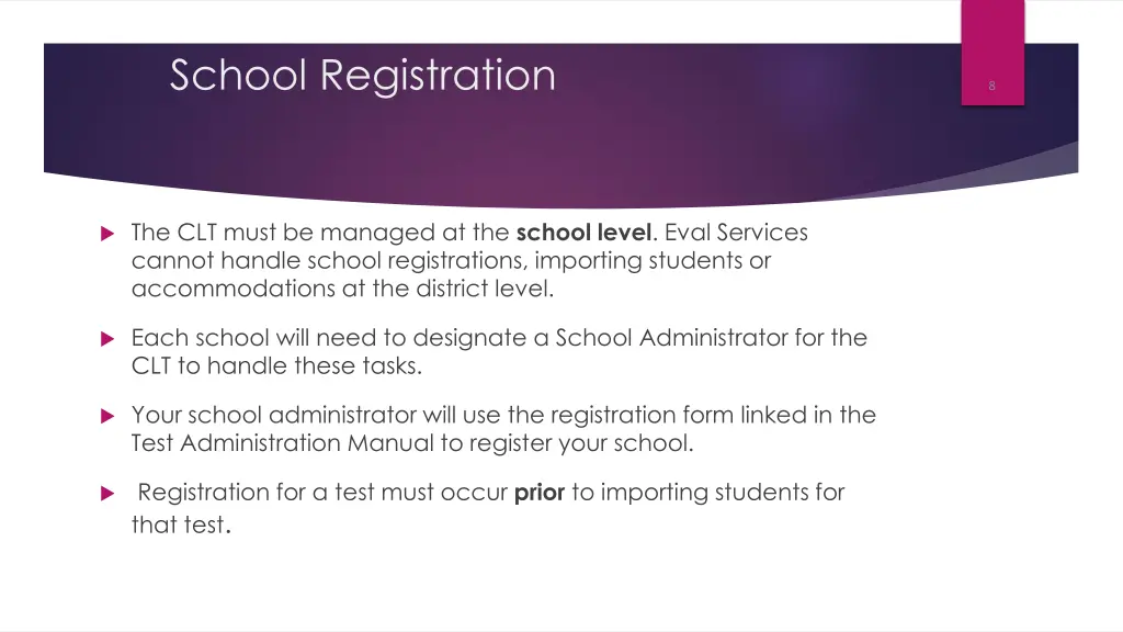 school registration