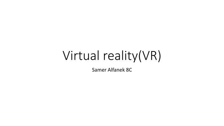 virtual reality vr