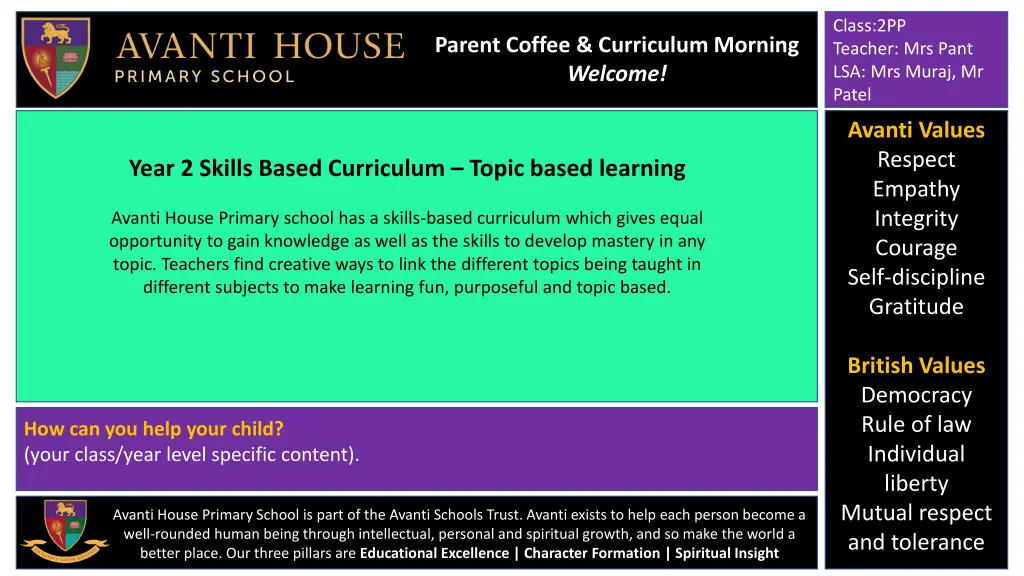 class 2pp teacher mrs pant lsa mrs muraj mr patel 9