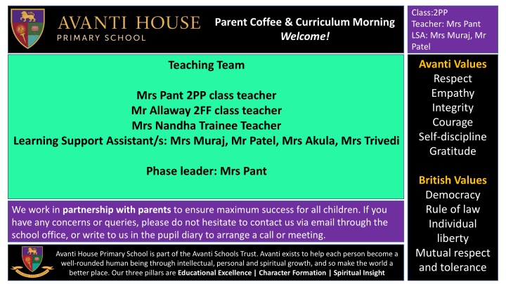 class 2pp teacher mrs pant lsa mrs muraj mr patel