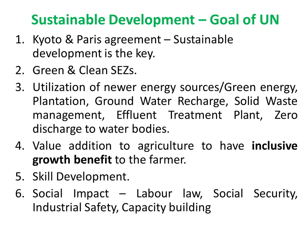 sustainable development goal of un 1 kyoto paris