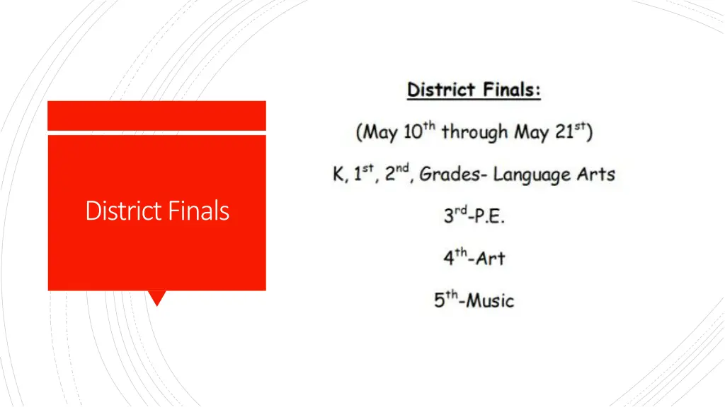 district finals
