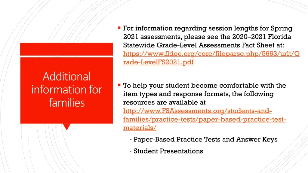 for information regarding session lengths