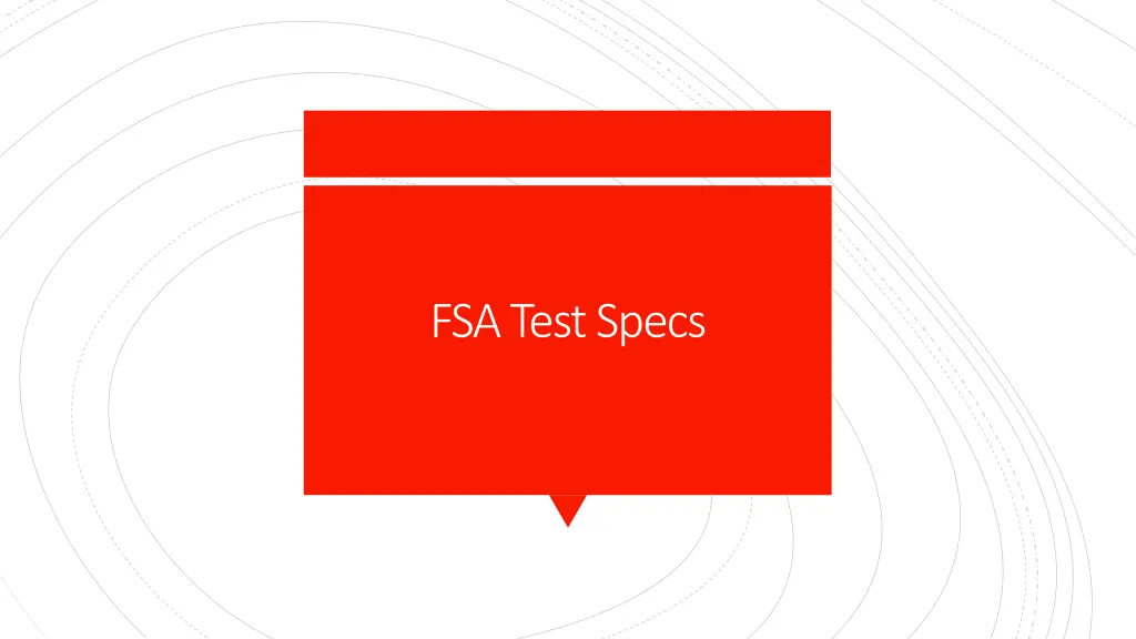 fsa test specs