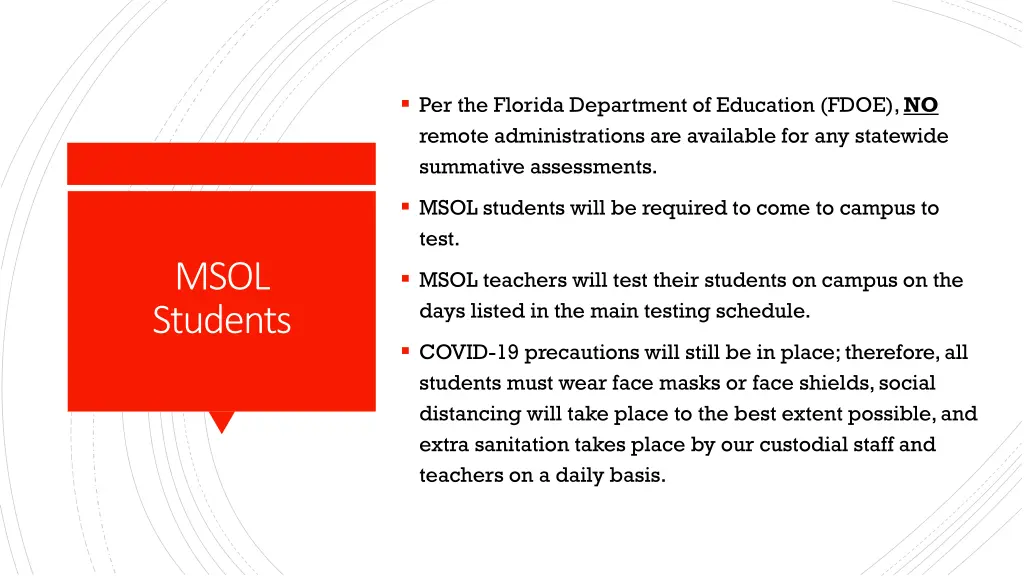 per the florida department of education fdoe