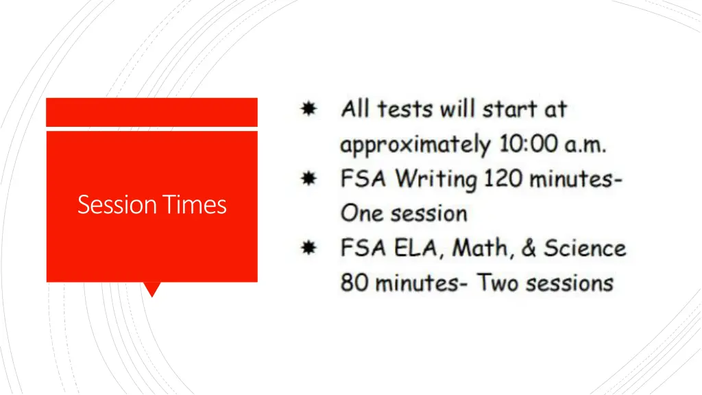 session times