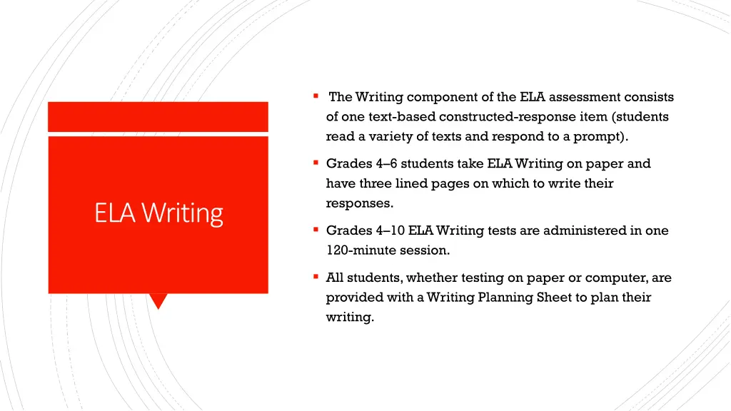 the writing component of the ela assessment