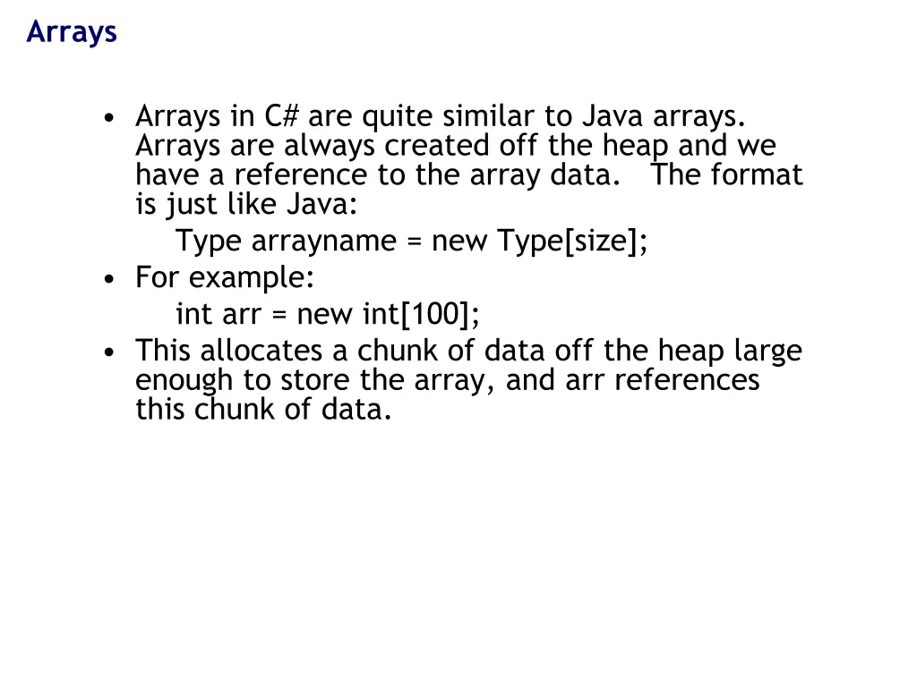 arrays