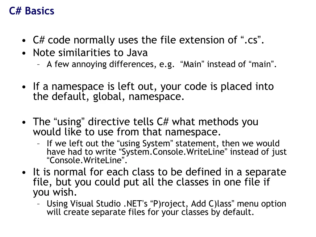 c basics