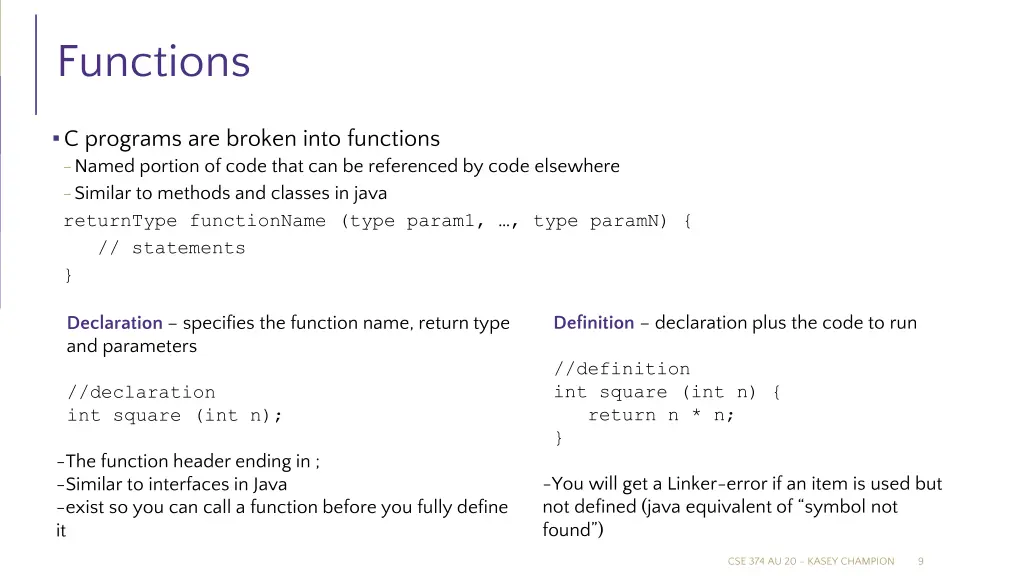 functions