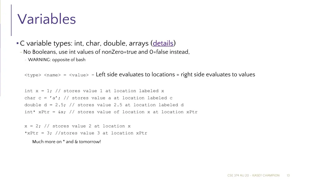 variables