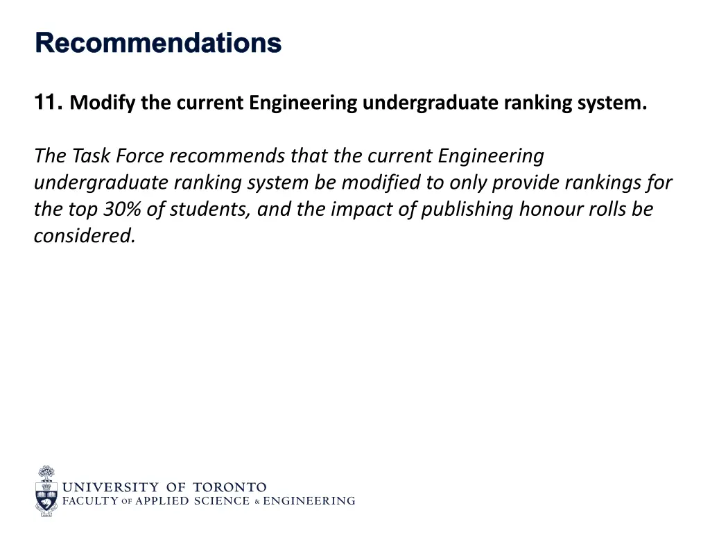 recommendations 10