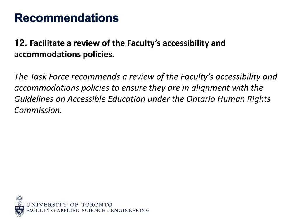 recommendations 11