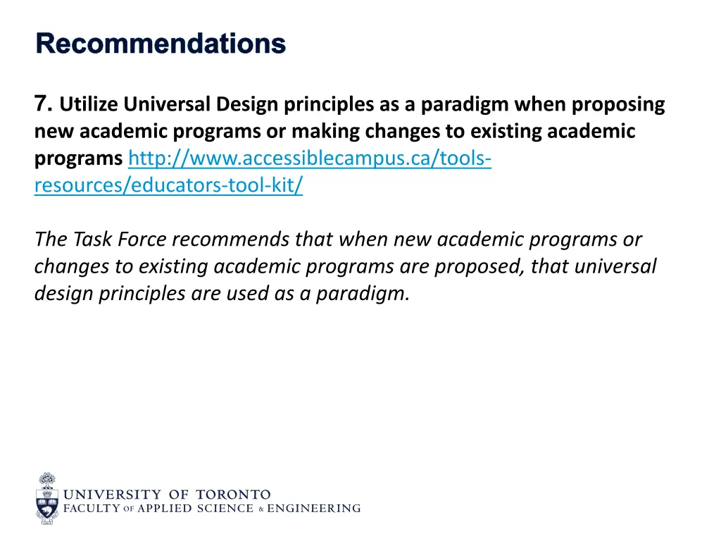 recommendations 6