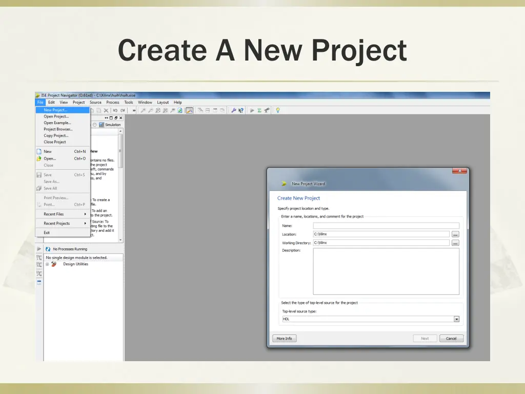 create a new project