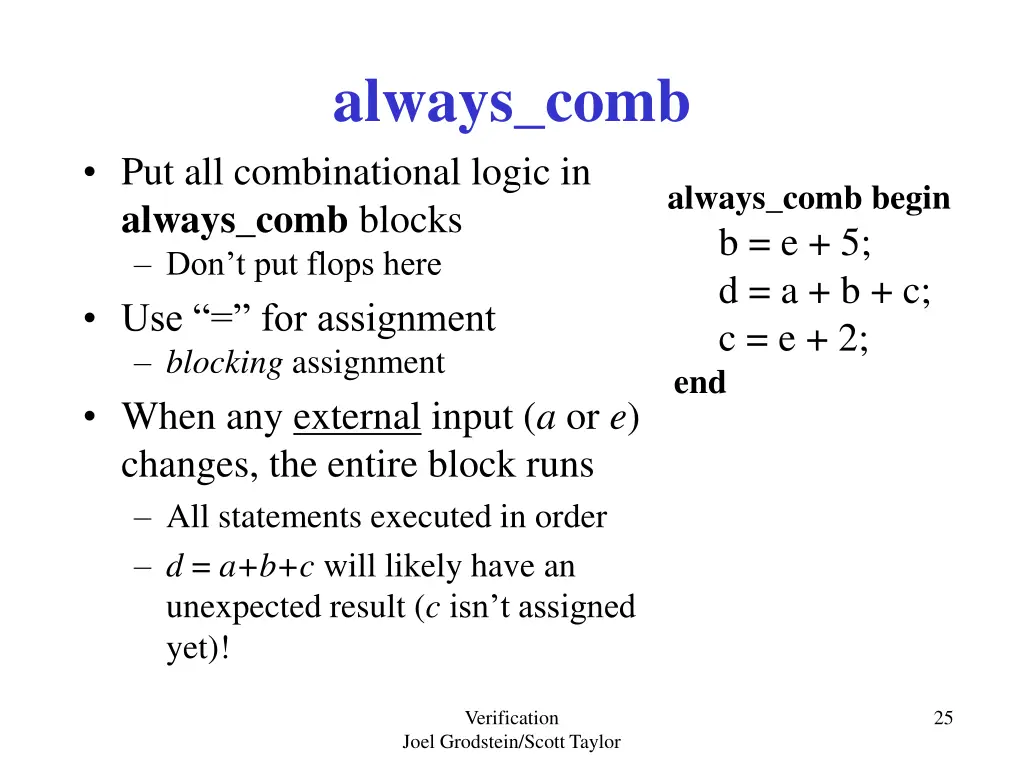 always comb