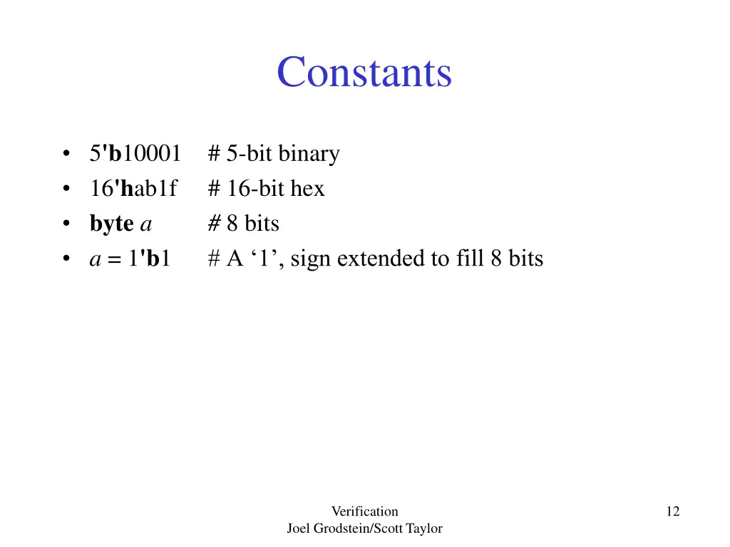 constants