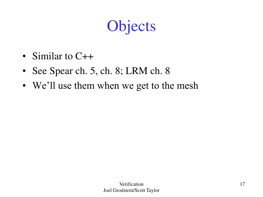 objects