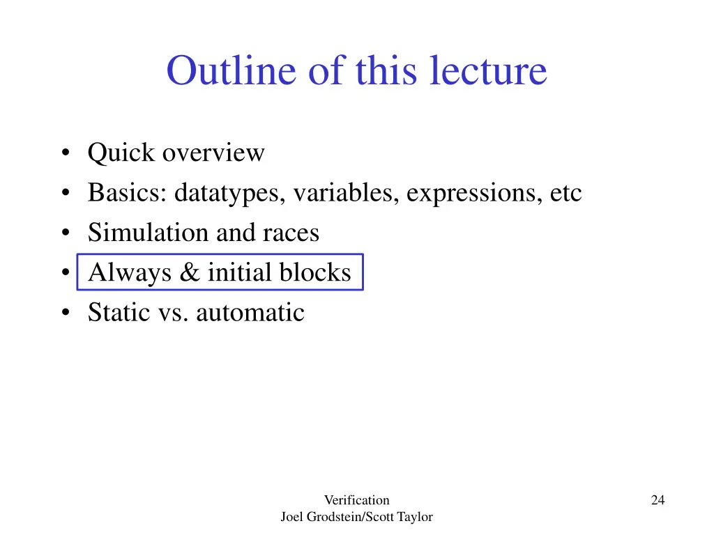 outline of this lecture 3