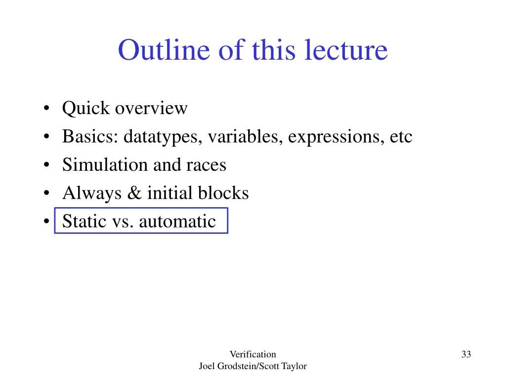 outline of this lecture 4