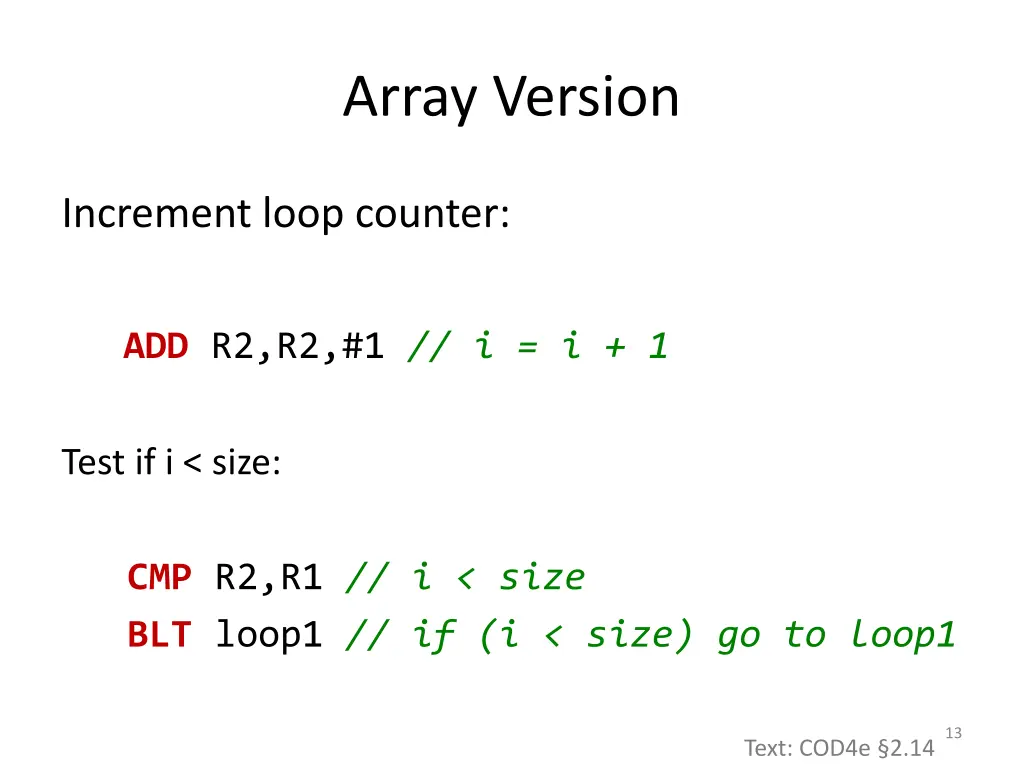 array version 2