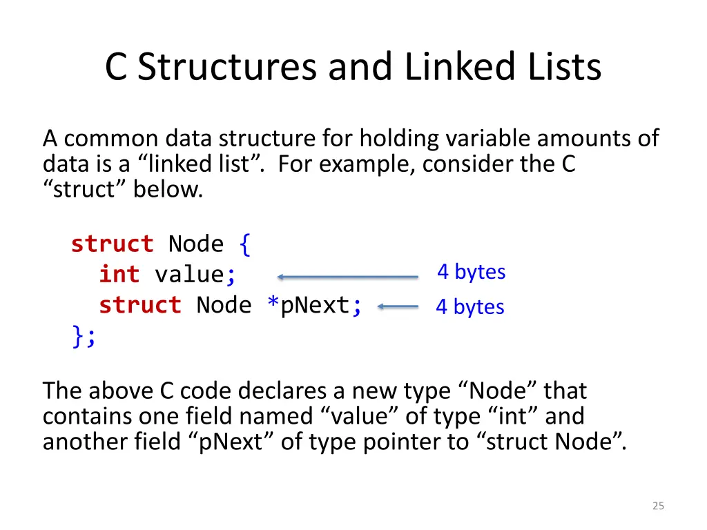 c structures and linked lists