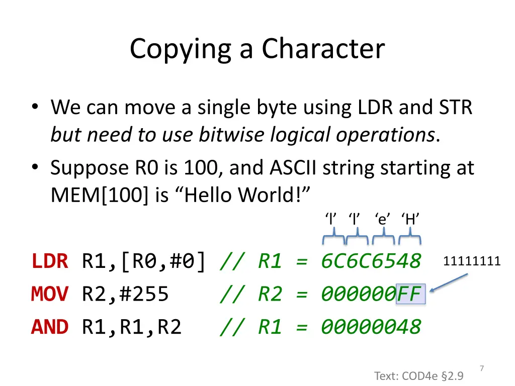 copying a character