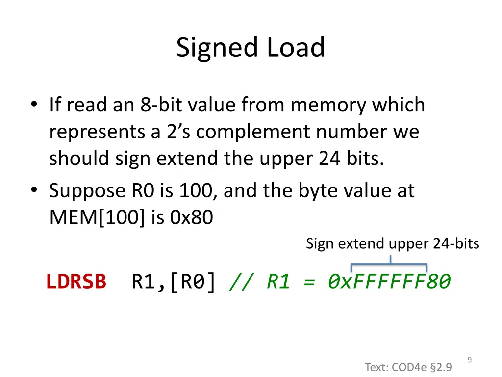 signed load