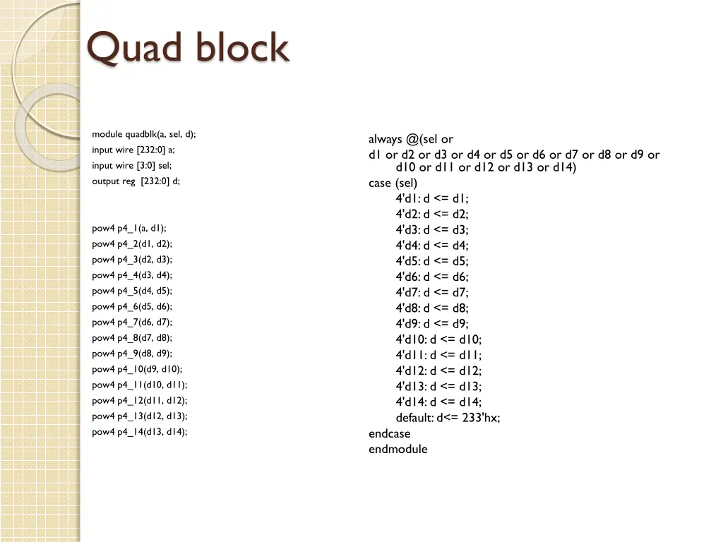 quad block 1