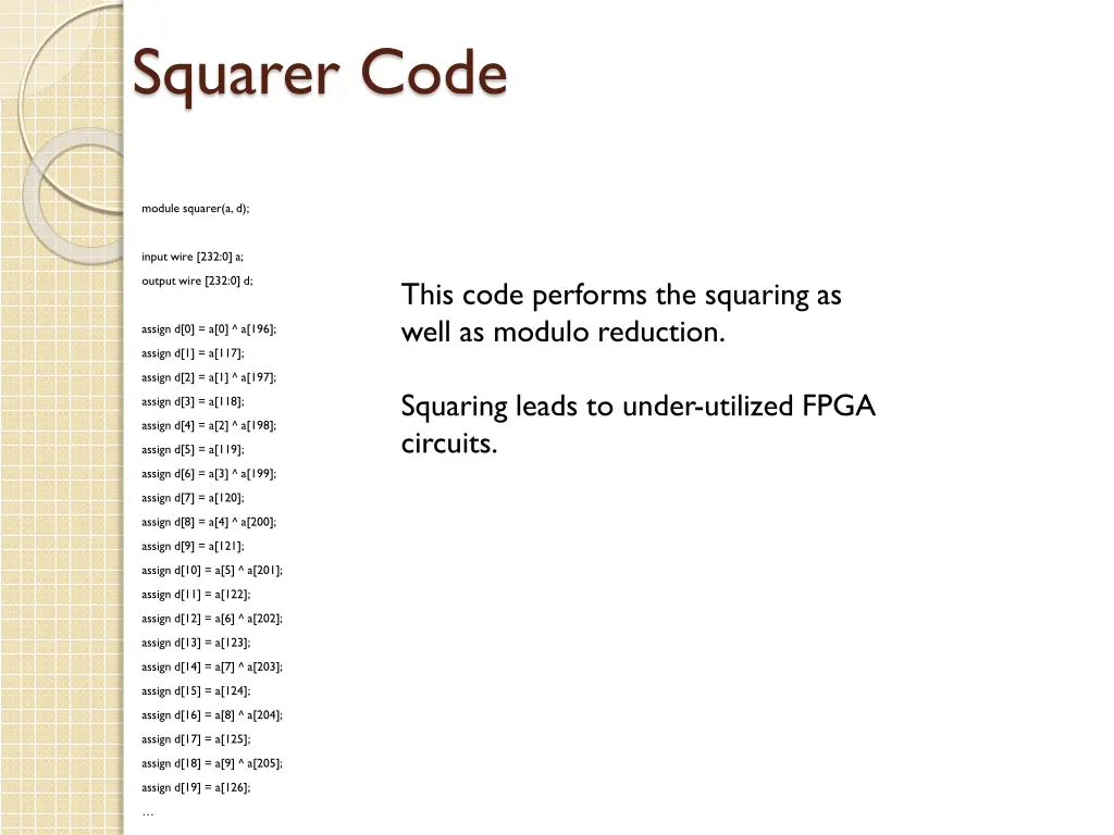 squarer code