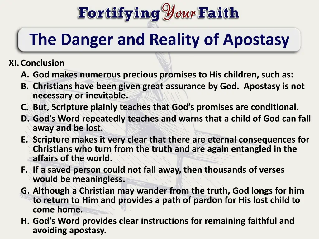 the danger and reality of apostasy 10
