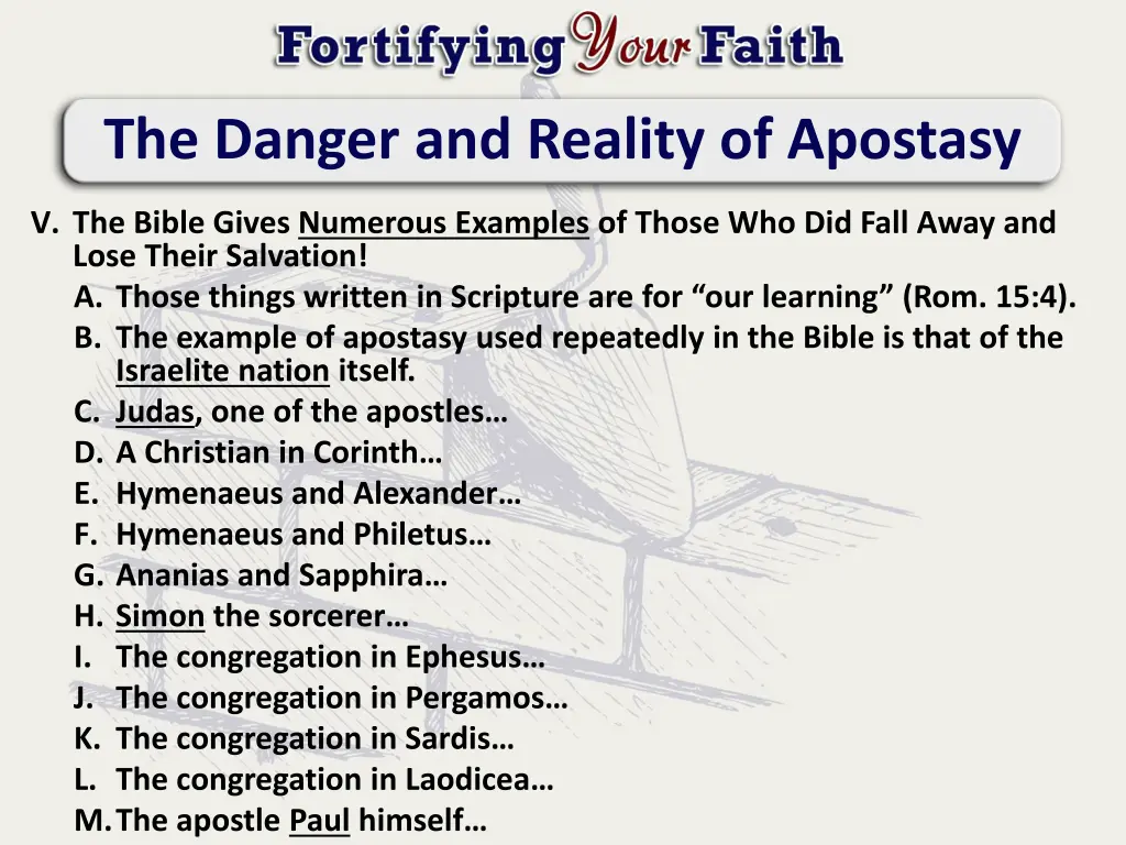 the danger and reality of apostasy 4