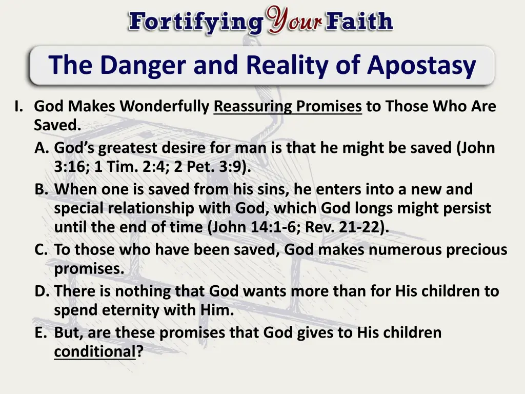 the danger and reality of apostasy